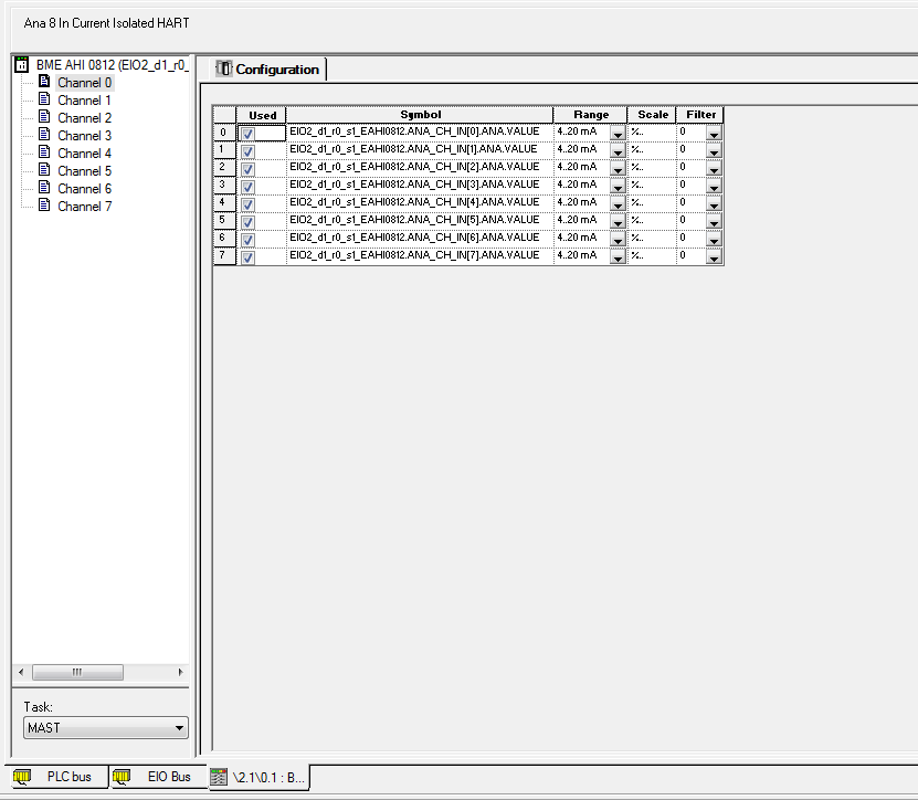 configuração do módulo HART BME AHI 0812